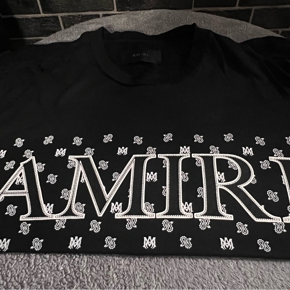 AMIRI Black and White Logo Tee